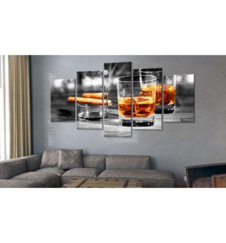 Quadro Al Bar Cm. 100X50 E 200x100 - Grigio - ARREDALACASA - Foto 2