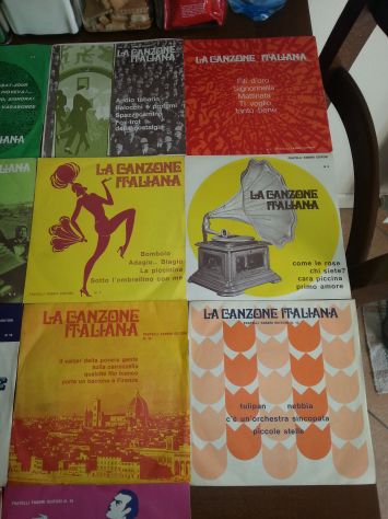 14 VINILI IN OTTIME CONDIZIONI,COMPLETI,45 GIRI:"LA CANZONE ITALIANA"(1970)FABBR - Foto 3