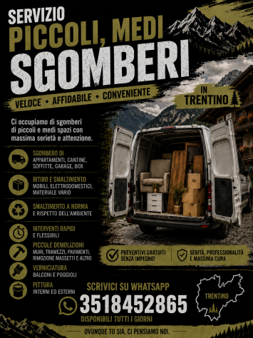 Sgombero garage/appartamenti e piccoli lavori di demolizione