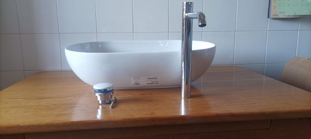 LAVABO D’APPOGGIO GLOBO “Le Ciotole” 60x36 cm con PILETTA e MISCELATORE - Foto 2
