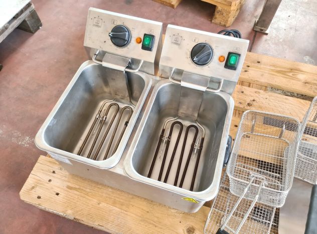 friggitrice inox doppia vasca usata - Foto 2