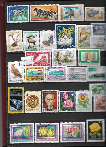 ANNI '50/'90 UNGHERIA N 60 FRANCOBOLLI USATI - Foto 2