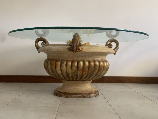 Tavolino da salotto, hotel, con base decorativa in stile classico. - Foto 3