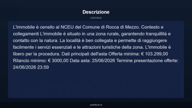 Immobile in asta di 98 m², box auto in vendita a Rocca Pia - Foto 7