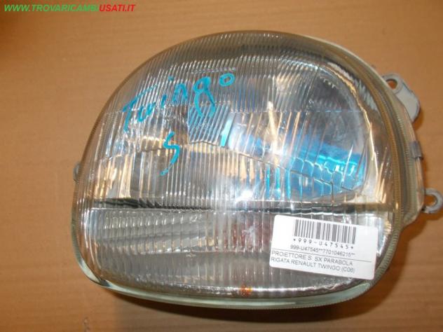 PROIETTORE S. SX PARABOLA RIGATA RENAULT TWINGO (C06)  Parti elettriche  Fanaleria  Proiettori  Proiettore ant. RENAULT - TWINGO - 01-09-1998 - 01-05-