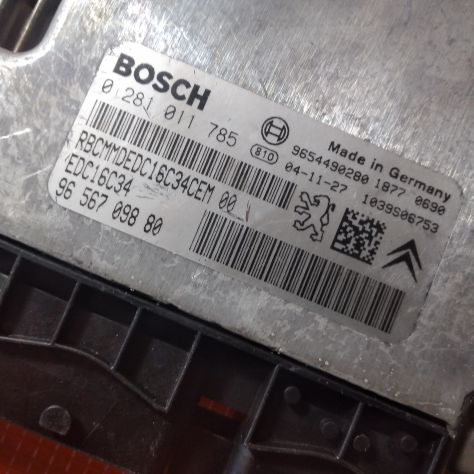 CENTRALINA MOTORE CITROEN C3 1.4 HDI BOSCH 0281011785 - 9658556880 - Foto 7
