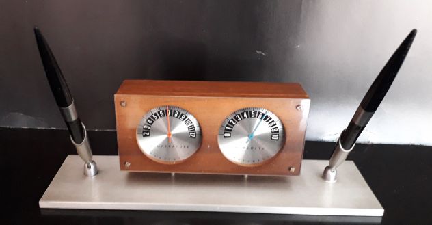 Set di strumenti da scrivania Honeywell vintage anni'50, montati su una base - Foto 4