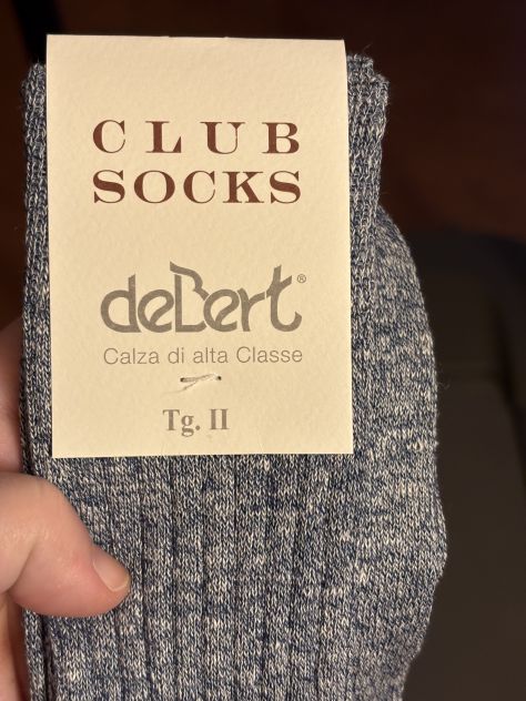 CALZE NUOVE CON CARTELLINO,UOMO,INTROVABILI,IN LINO,LEGGERE”DEBERT”MADE IN ITALY - Foto 2