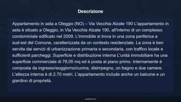 Immobile in asta di 78 m², box auto doppio in vendita a Oleggio - Foto 6