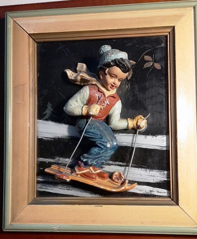 figura in rilievo sciatore 23x26 S,Venditti - Foto 4