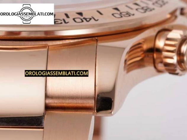 Rolex Replica DAYTONA 116505 QUADRANTE CIOCCOLATO BEST EDITION 1:1 SU BRACCIALE RG SA4130 - Foto 2