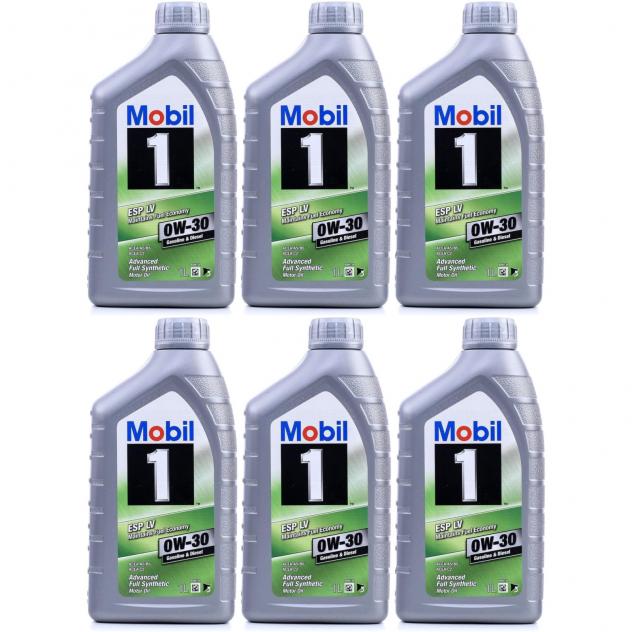 6x Mobil 1 ESP 0W-30 - Olio Motore Sintetico