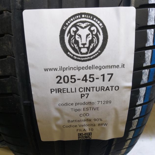 4 GOMME 205 45 17 PIRELLI A71289 - Foto 2