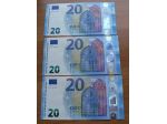 N° 3 BANCONOTE EURO DA 20 C. LAGARDE  CON NUMERAZIONE PROGRESSIVA FDS -