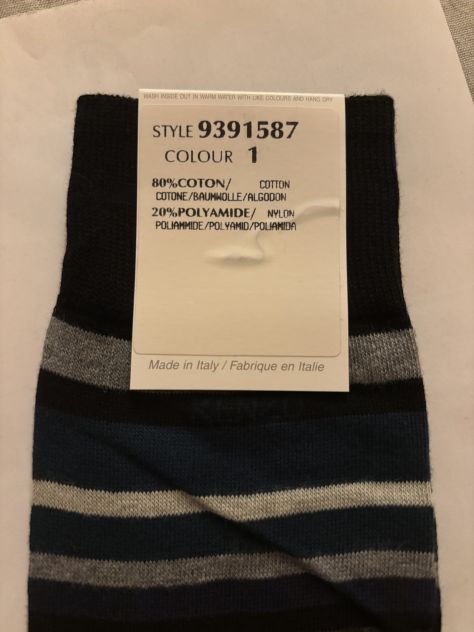 CALZE NUOVE DA UOMO FIRMATE ORIGINALI KENZO,MADE IN ITALY,N’42-44,IN COTONE - Foto 10