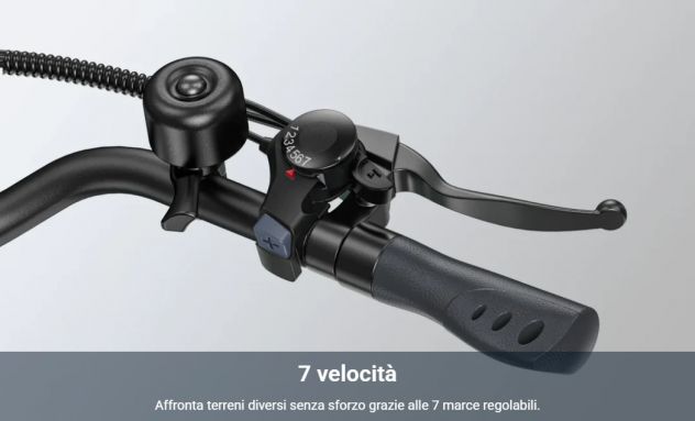 Bicicletta Elettrica HillMiles 250W MileCity1 GRIGIO - Foto 4