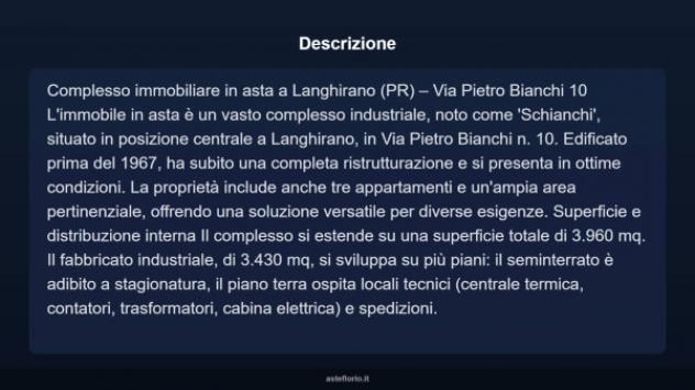 Immobile in asta di 3960 m² in vendita a Langhirano - Foto 3