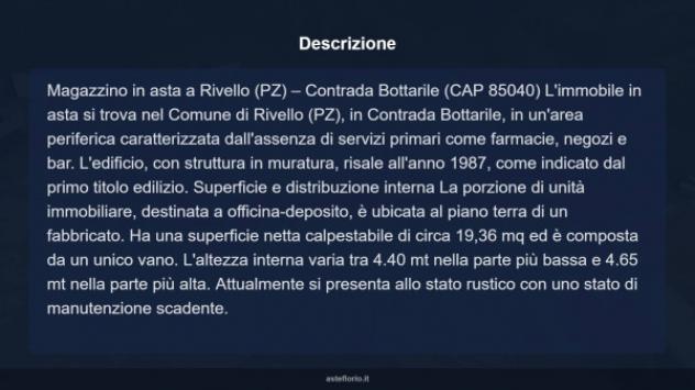 Immobile in asta di 19 m² in vendita a Rivello - Foto 3