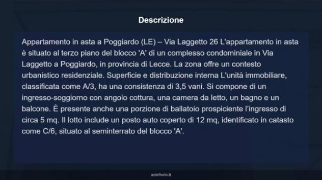 Immobile in asta di 54 m², box auto in vendita a Poggiardo - Foto 11