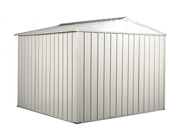 Box prefabbricato, casetta da giardino in lamiera zincata. Capanno deposito attrezzi in Acciaio Zincato 2.76 x 2.60 m x h2.12 m - Peso 110 KG – 7,2 me - Foto 4