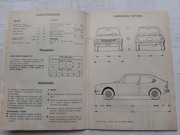ALFA ROMEO ALFASUD TI ANNO 1973 USO E MANUTENZIONE ORIGINALE - Foto 5