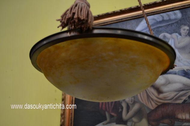 Antico lampadario stile Art Déco anni 40 - Foto 5