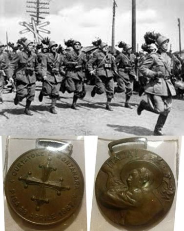 MEDAGLIA DI BRONZO CURTATONE E MONTANARA BERSAGLIERI PISA 28 APRILE 1957.