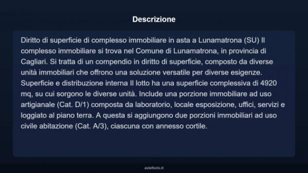 Immobile in asta di 4920 m² in vendita a Lunamatrona - Foto 3