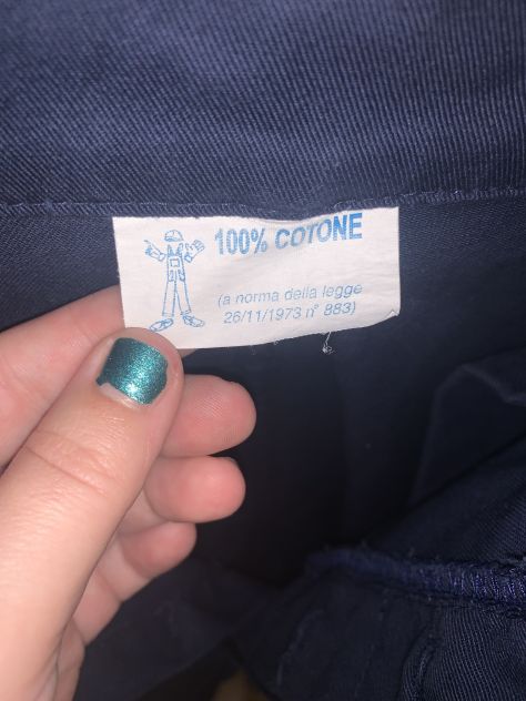 PANTALONI NUOVI DA LAVORO UNISEX IN COTONE BLU SCURO CON 4 TASCHE E CHIUSURA CON - Foto 7