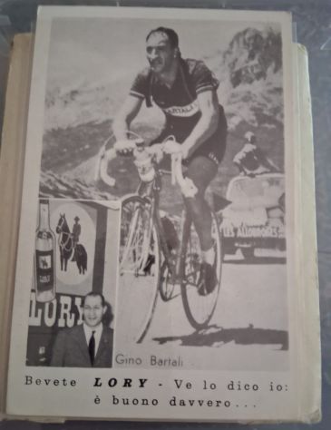 Rara cartolina GINO BARTALI, pubblicita' "Amaro Lory" anni '50. - Foto 2
