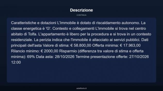 Immobile in asta di 49 m² in vendita a Tolfa - Foto 5