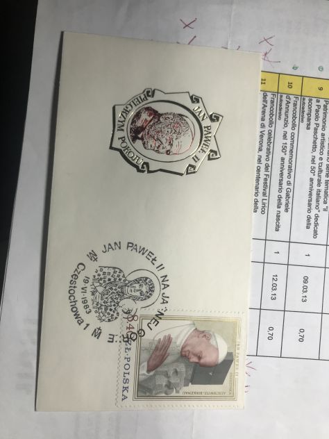 16 buste polacche dedicate al viaggio apostolico del S.S. Giovanni Paolo II - Foto 4
