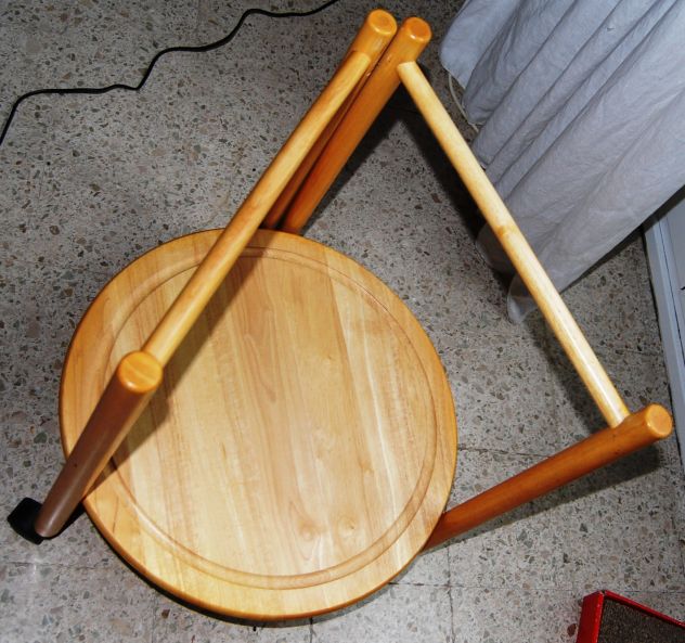 carrello portavivande in legno 48x58 2 ripiani - Foto 5