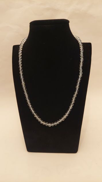 Collana girocollo in topazio azzurro chiusura in argento 925 dorata