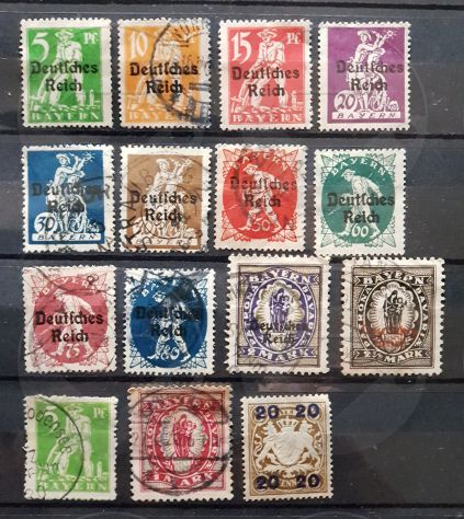 BAVIERA 1881-1920 Lotto di 91 francobolli - Foto 6