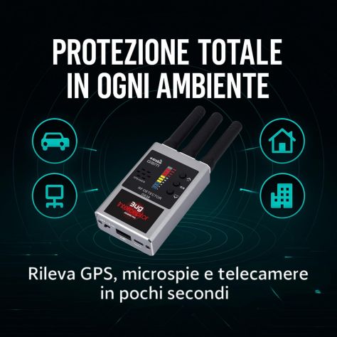 Rilevatore RF G638pro MK4 telecamere GPS WiFi privacy casa ufficio auto - Foto 7