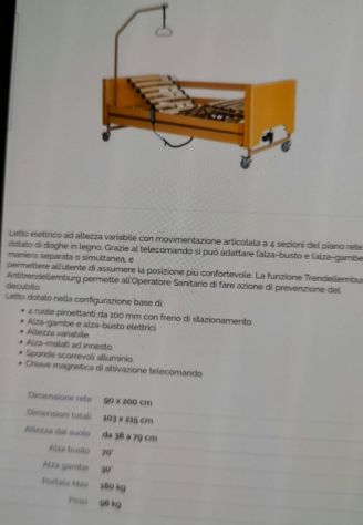 Letto elettrico ortopedico