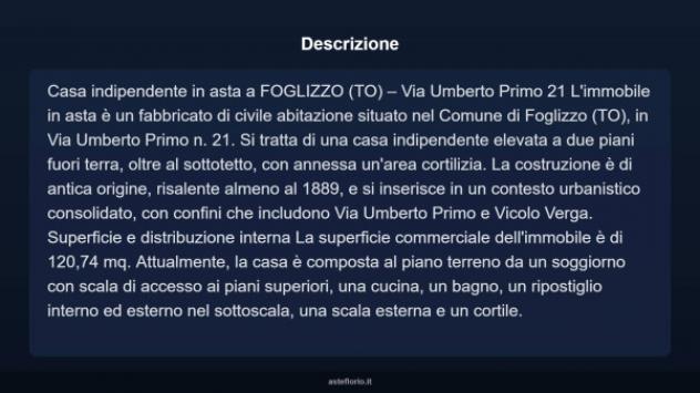 Immobile in asta di 120 m² in vendita a Foglizzo - Foto 4