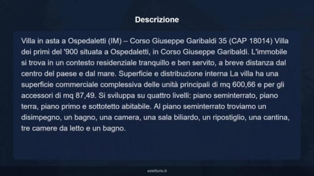 Immobile in asta di 600 m² con più di 5 locali e box auto in vendita a Ospedaletti - Foto 11