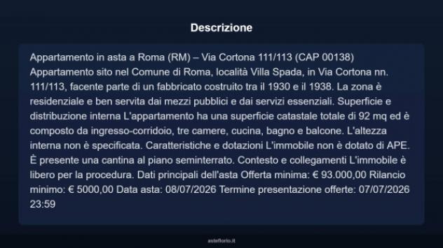 Immobile in asta di 92 m² in vendita a Roma - Foto 6