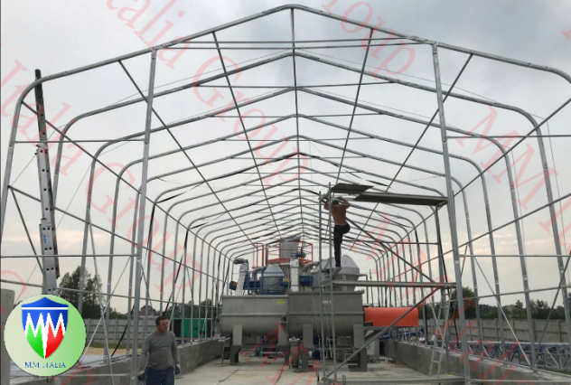 Tendone Tendostruttura 6,0 x 12,0 x 4,0 laterale telo ignifugo 720 gr. mq. - Foto 6