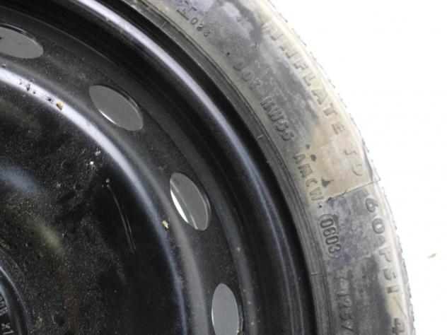 46756194 RUOTINO DI SCORTA CONTINENTAL T125/80 R15 95M ALFA ROMEO 147 1.9 D 85KW 5M 5P (2003) RICAMBIO USATO CON CERCHIO IN FERRO DA 15 POLLICI 5 FORI - Foto 10