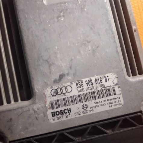 CENTRALINA MOTORE AUDI A3 BOSCH:0281011892 03G906016DT 0281011892 EDC 16U1 CENT - Foto 2