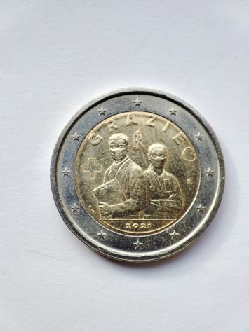 rara moneta 2 euro grazie sanita' - Foto 3