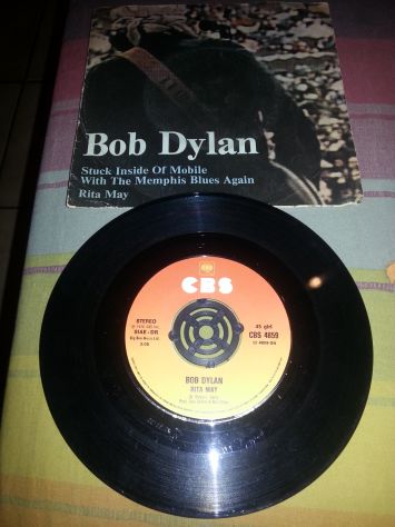 UN VINILE IN OTTIME CONDIZIONI,COMPLETO,45 GIRI:BOB DYLAN"STUCK INSIDE OF MOBILE - Foto 2