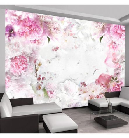 Fotomurale Adesivo Nel Giardino Di Fiori Rosa ARREDALACASA
