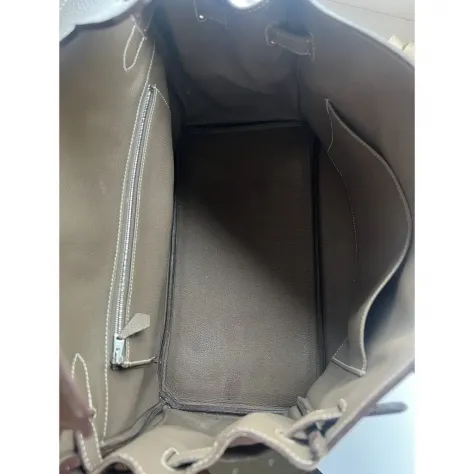 Borsa Hermès Birkin 35 – Pelle Togo – Finiture in palladio - Foto 2
