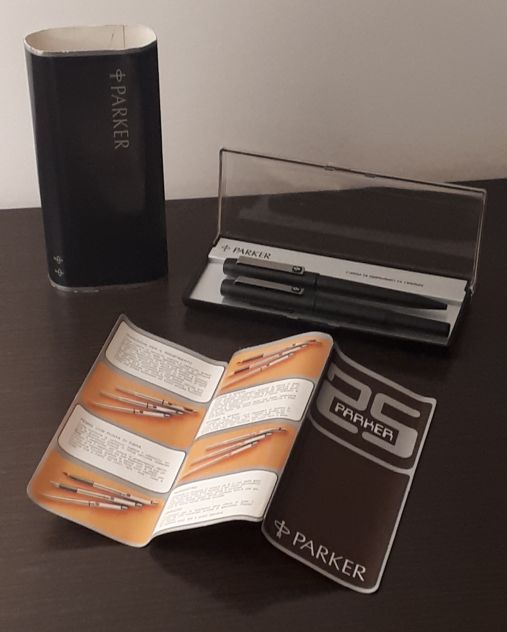 PARKER Duo Set con Penna a Sfera e Penna Stilografica, SERIE 25 , 1980. - Foto 4