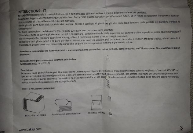 Vendo lampada per zanzare a corrente con led - Foto 3