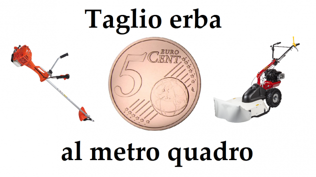 Taglio erba 5 centesimi al metro quadro